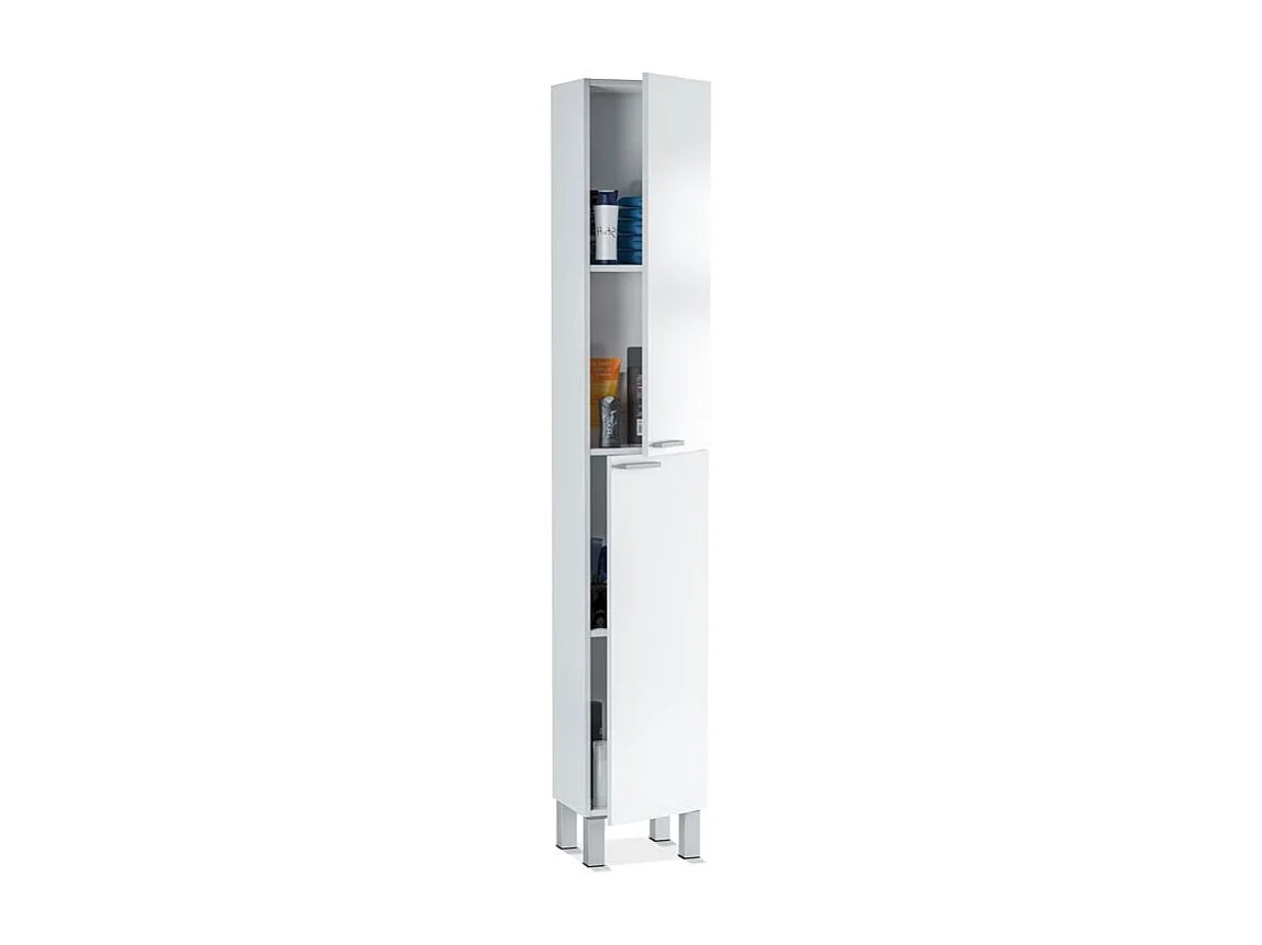 Columna de baño Koncept 2 puertas Blanco brillo
