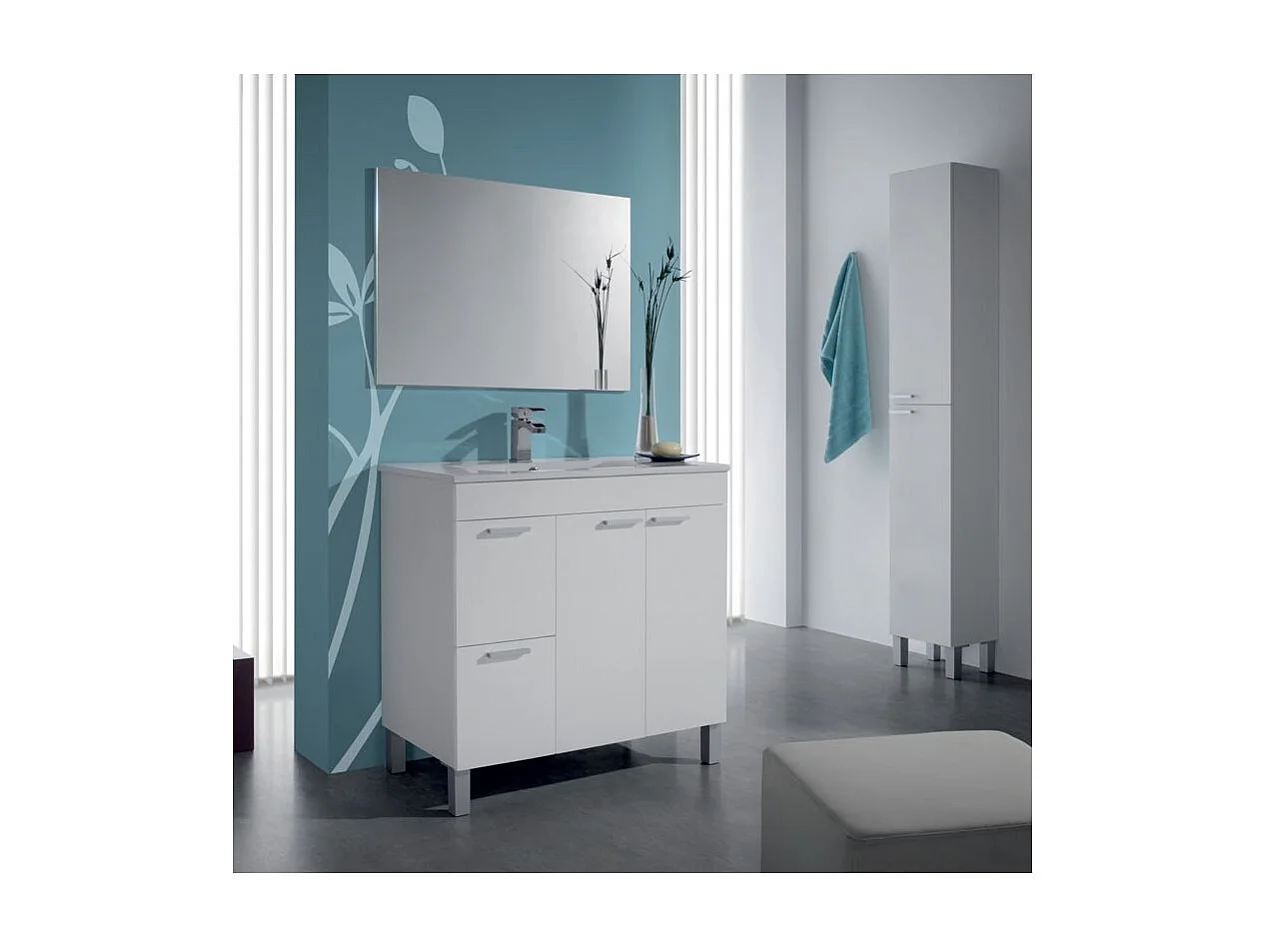 Columna de baño Koncept 2 puertas Blanco brillo