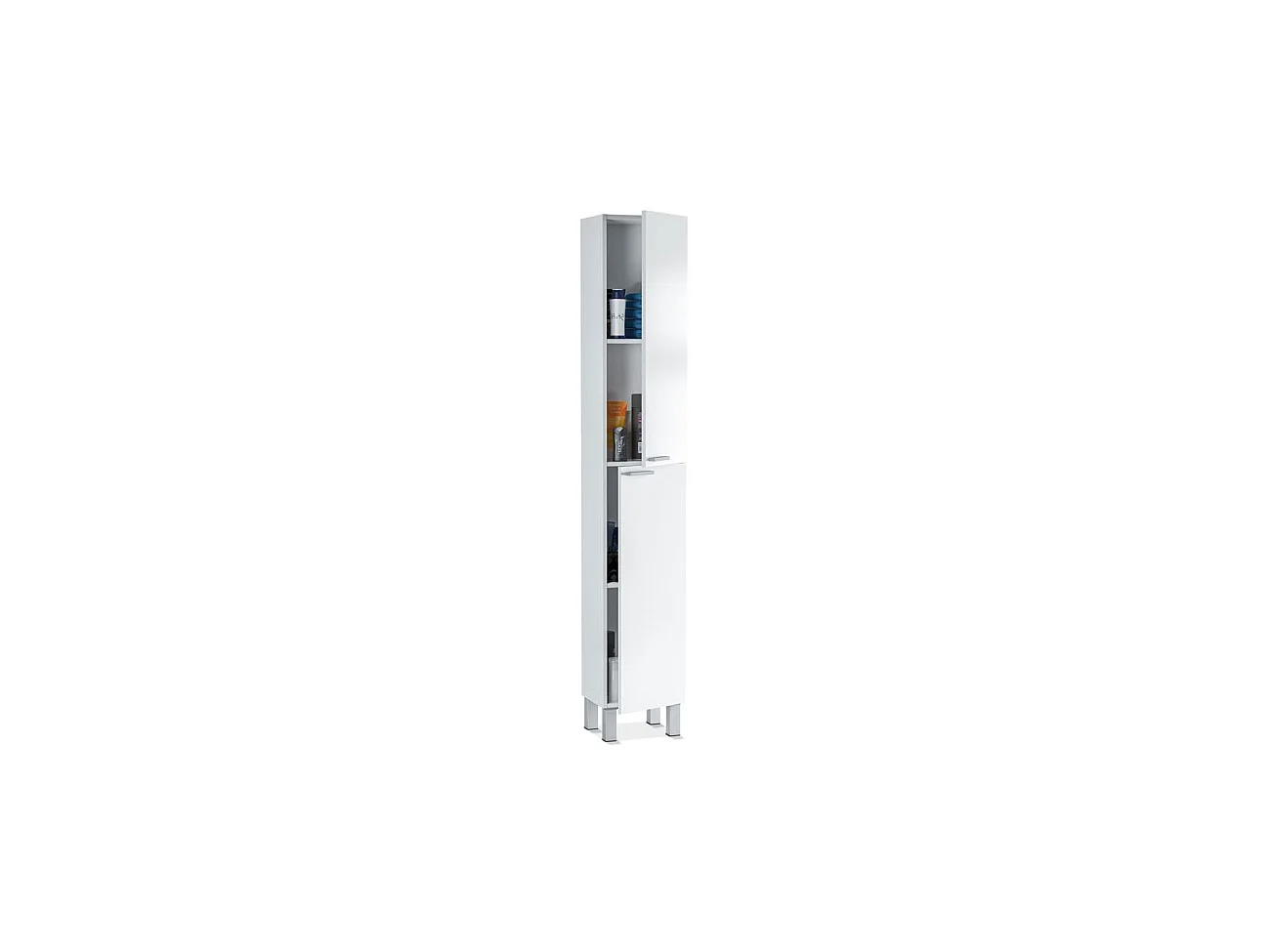 Coluna de casa de banho Koncept 2 portas Blanco brillo