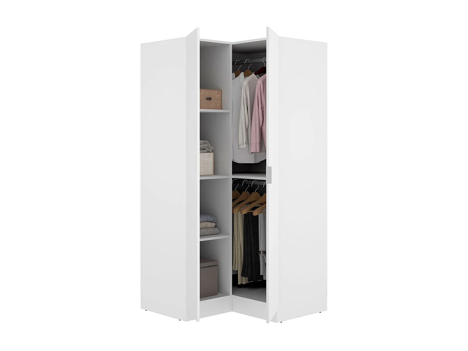 Armario esquinero Essen 2 puertas blanco 184,2x92,5x90,5 cm