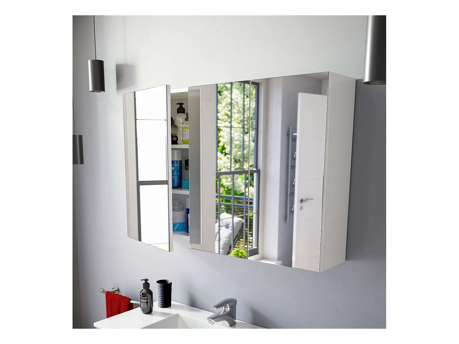 Módulo camerino de 2 puertas con espejo