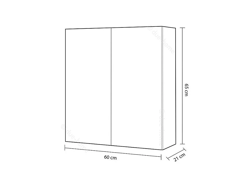 Módulo camerino de 2 puertas con espejo