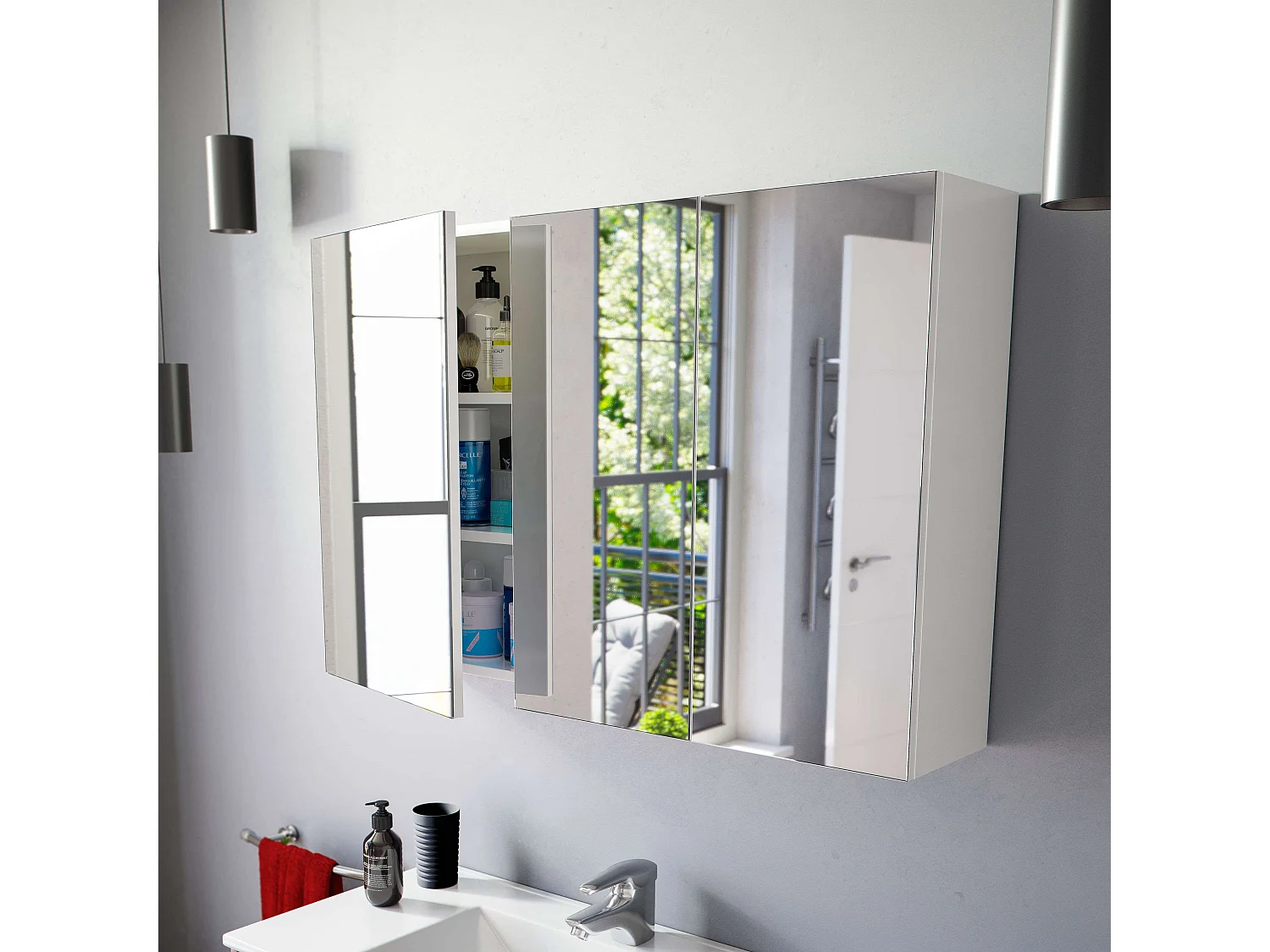 Módulo camerino de 2 puertas con espejo