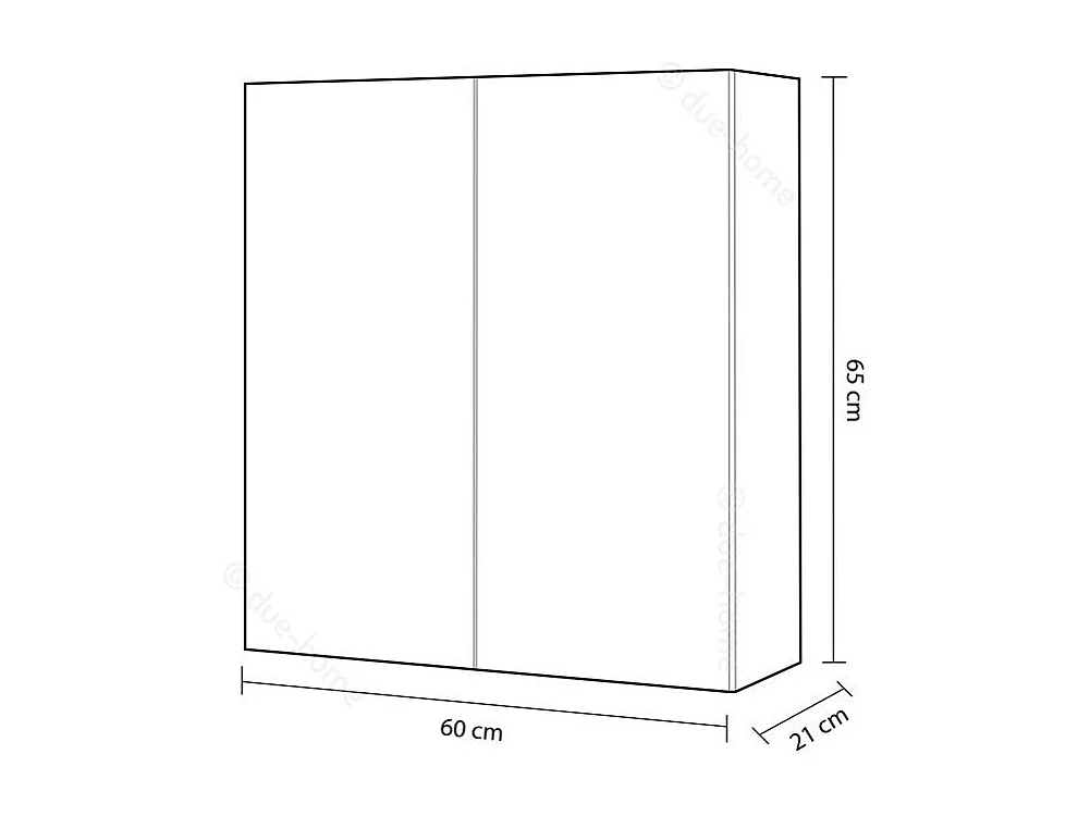 Módulo camerino de 2 puertas con espejo