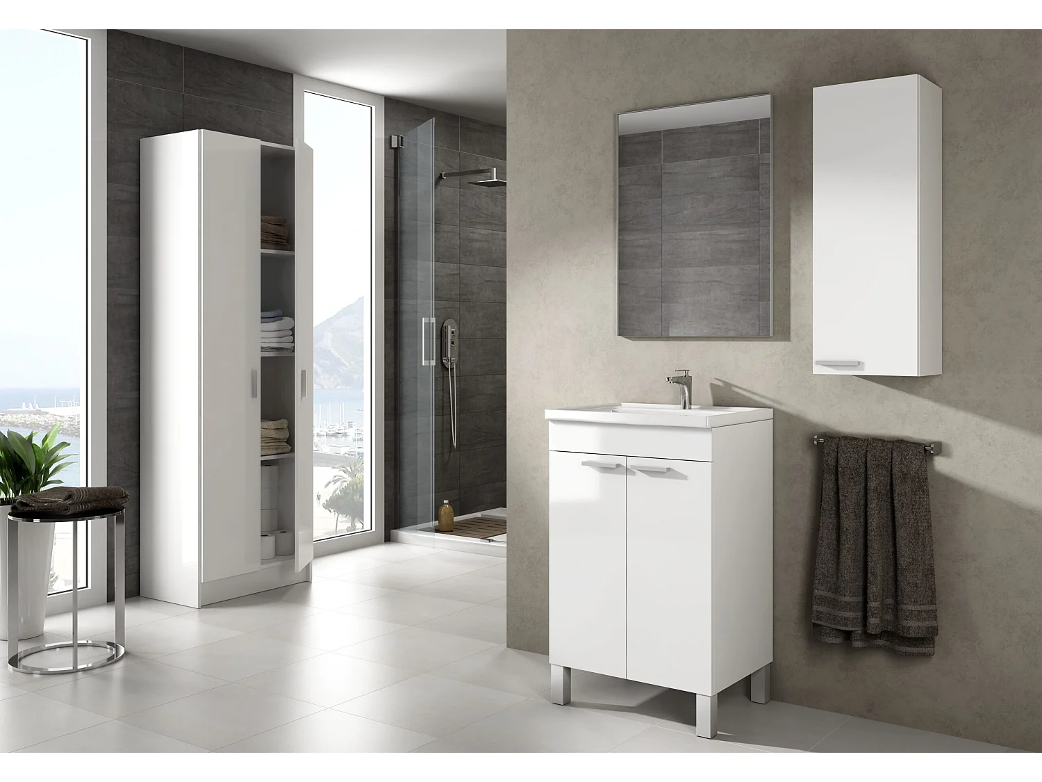 Hängeschrank mit 1 Tür H74 cm