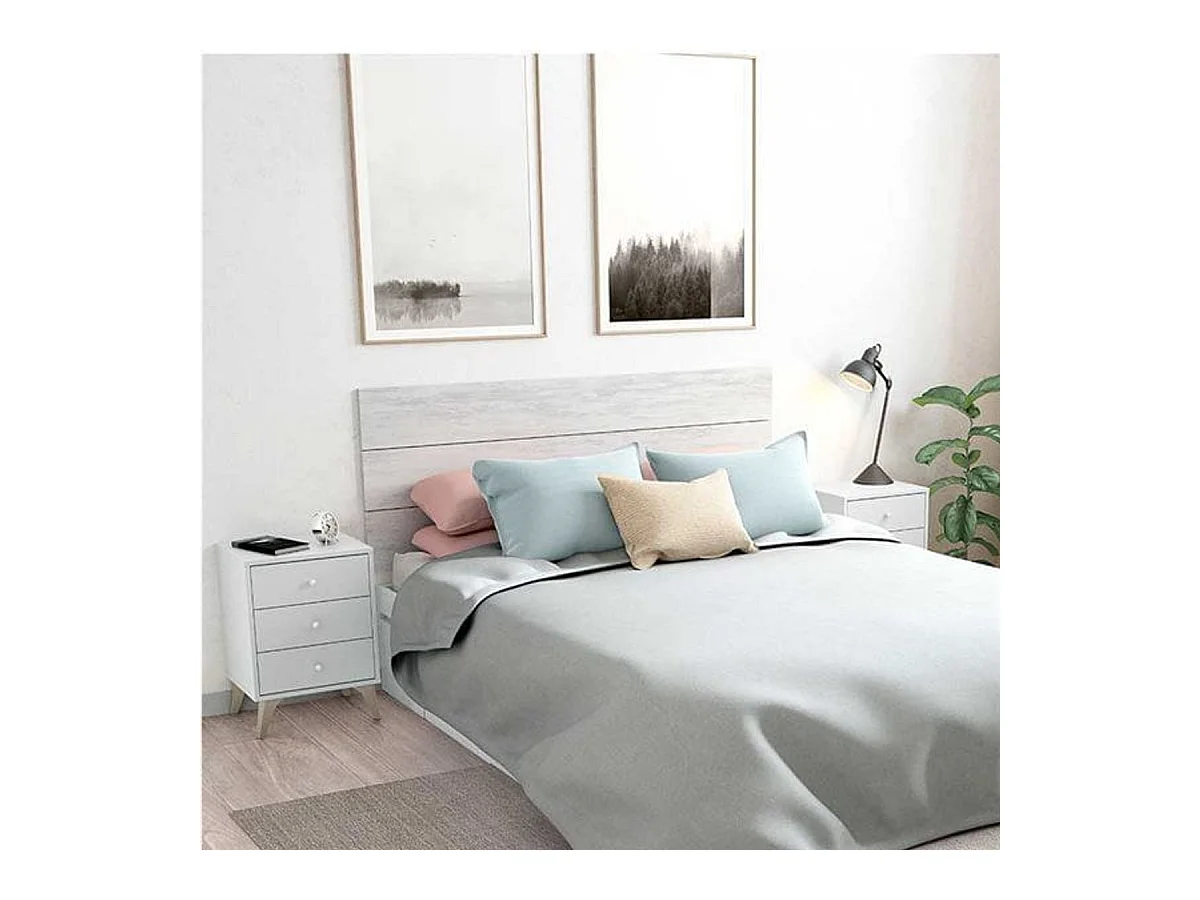 Cabecero con mesitas Sweet Blanco Artik (Blanco Mate) – Blanco Velho