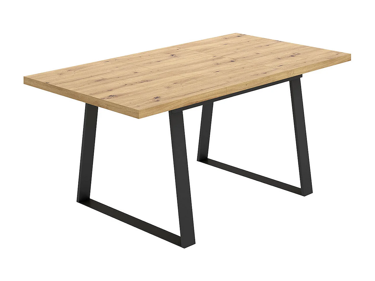 Mesa de comedor Aran extensible nordic/negro 75x120-160x90 cm