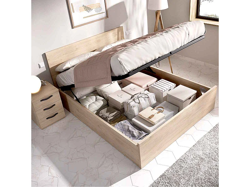 Cama canapé Vasa natural 92,4x157,2x198 cm