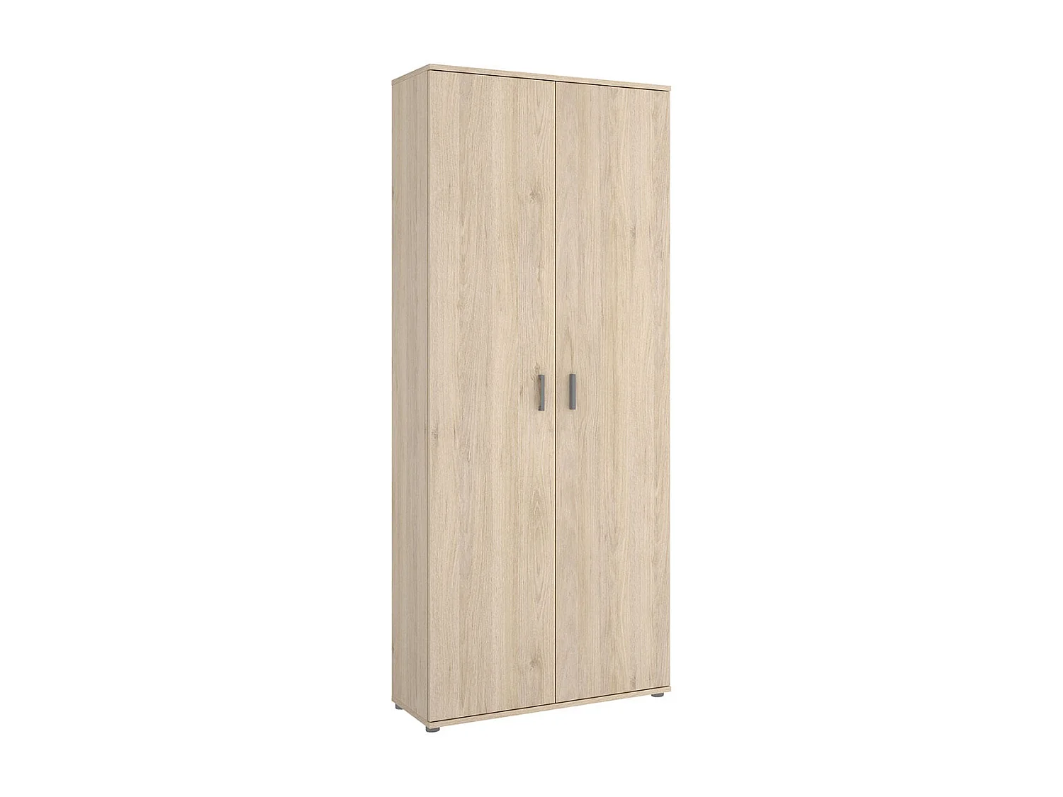 Armario multiusos Fit 2 puertas 4 estantes + escobero natural 190,2x77,4x35,3 cm