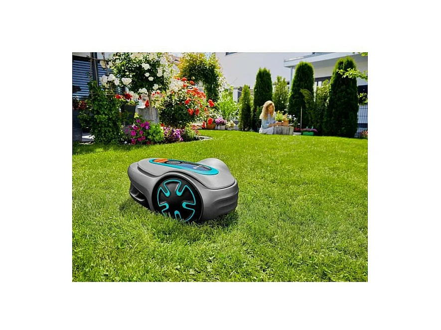 GARDENA Tondeuse robot SILENO minimo 250 - Connexion Bluetooth - Surface tonte max 250m2 - Triple lames pivotantes 15201-26