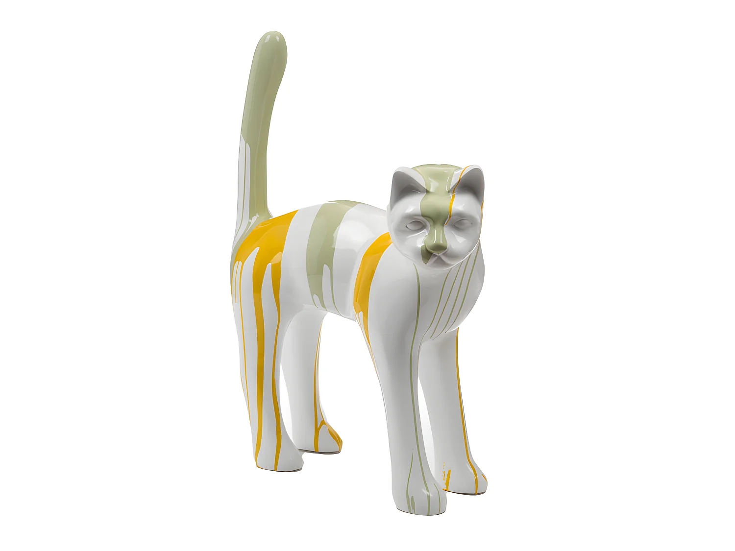 Chat Trash jaune et vert 104 cm