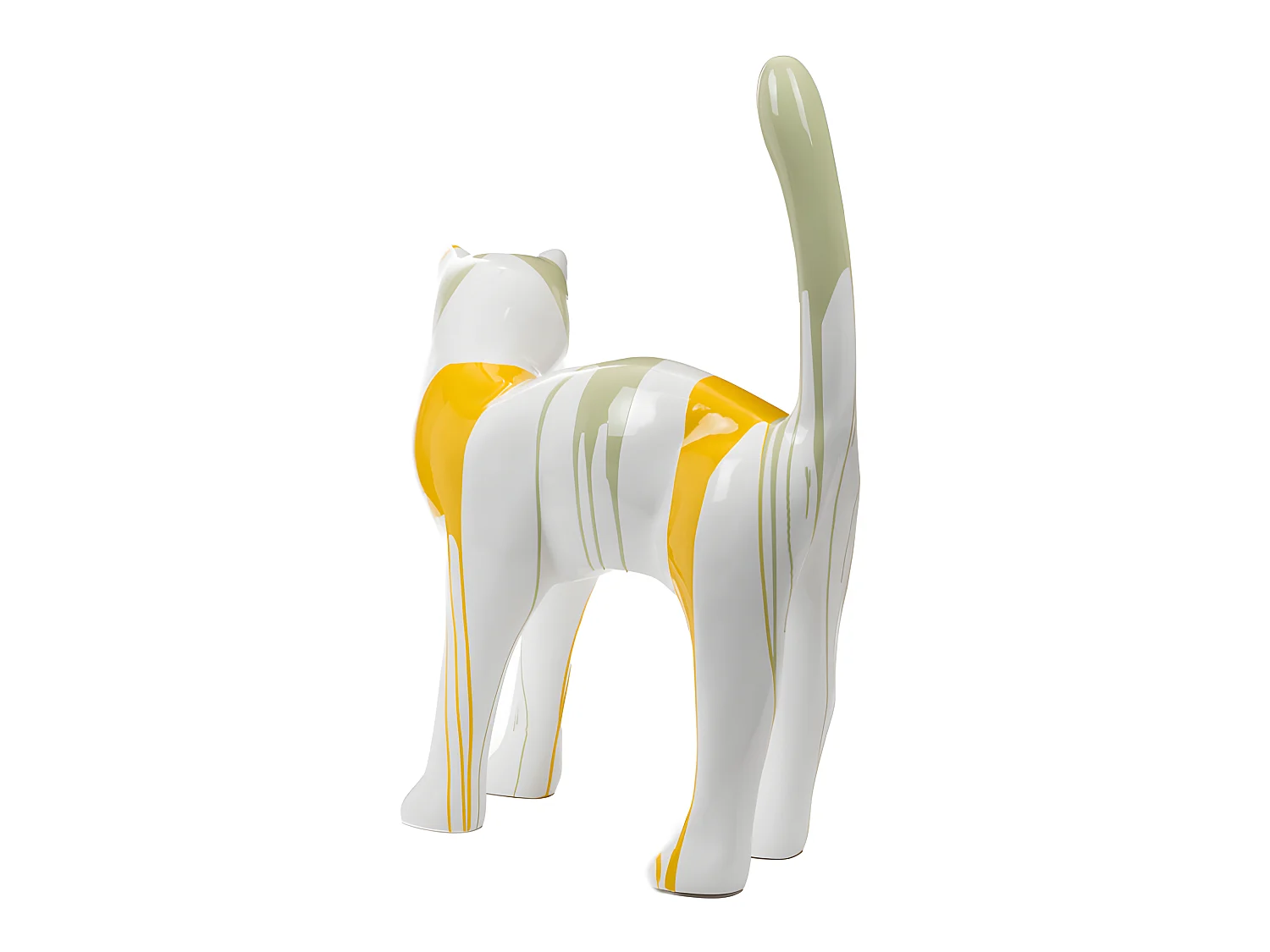 Chat Trash jaune et vert 104 cm