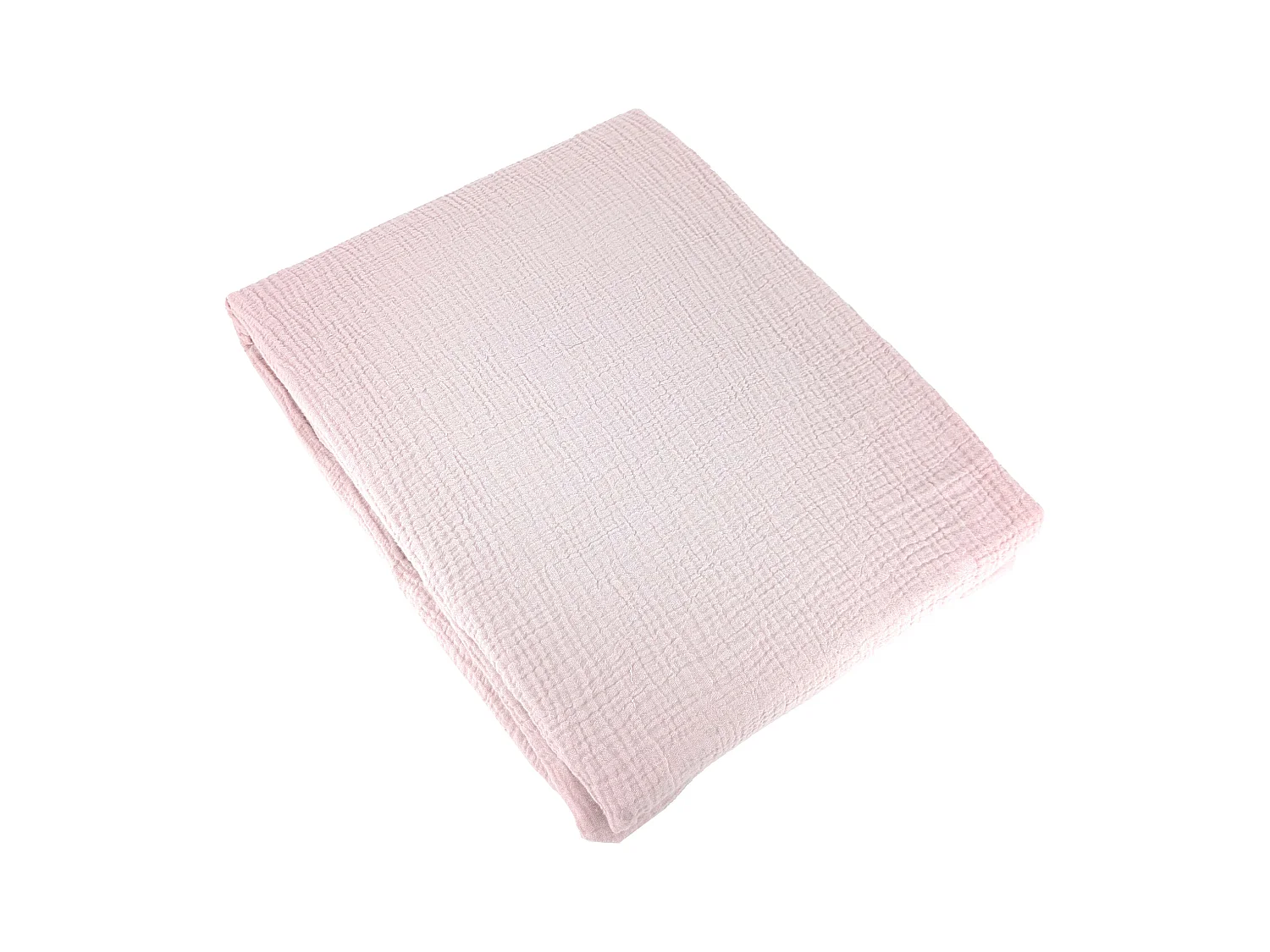 Parure de lit 140x200 cm double gaze de coton GAZGAZ rose 2 pièces