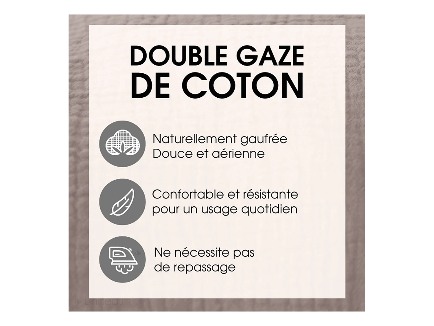 Parure de lit 140x200 cm double gaze de coton GAZGAZ rose 2 pièces