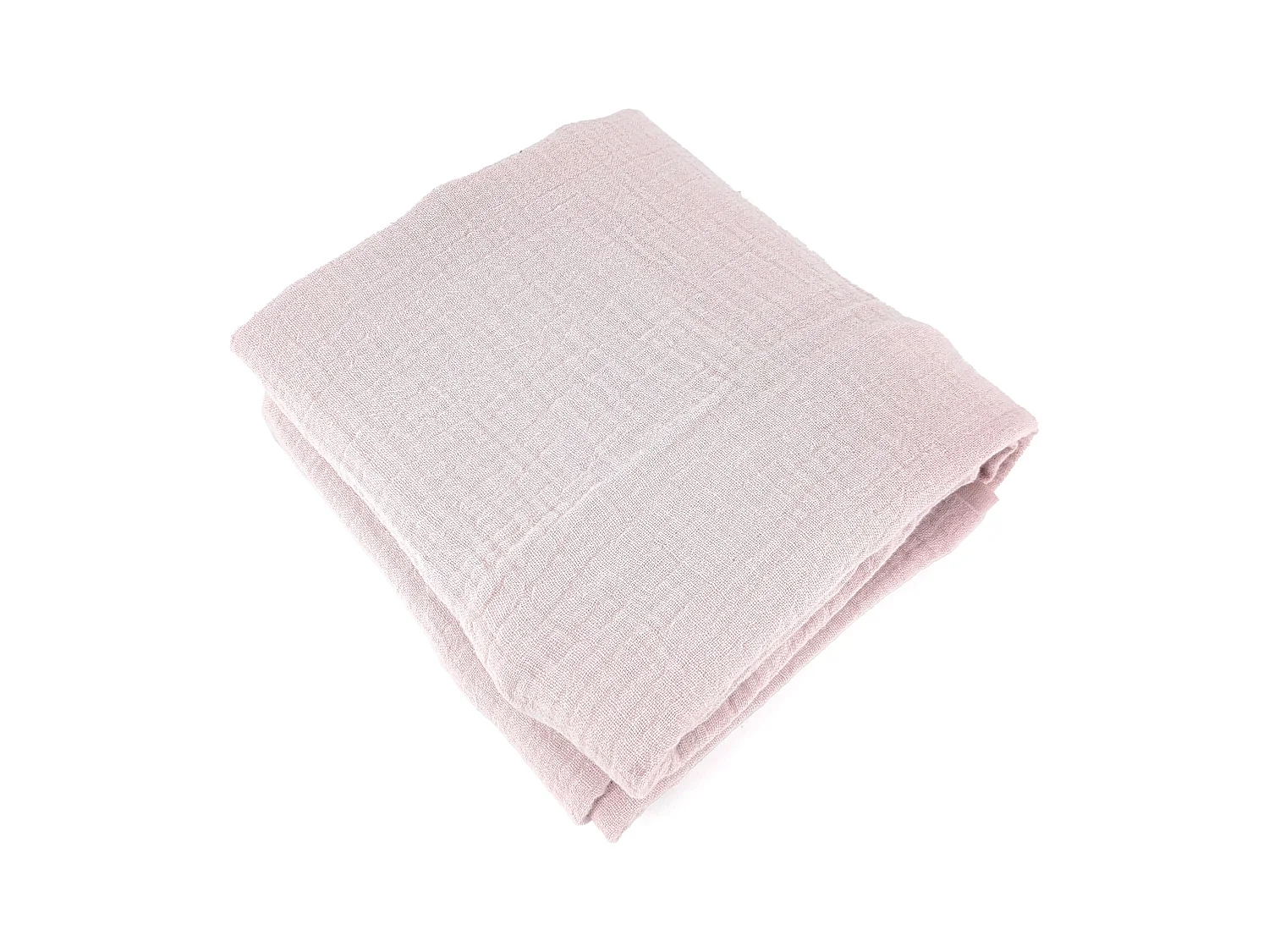 Parure de lit 140x200 cm double gaze de coton GAZGAZ rose 2 pièces