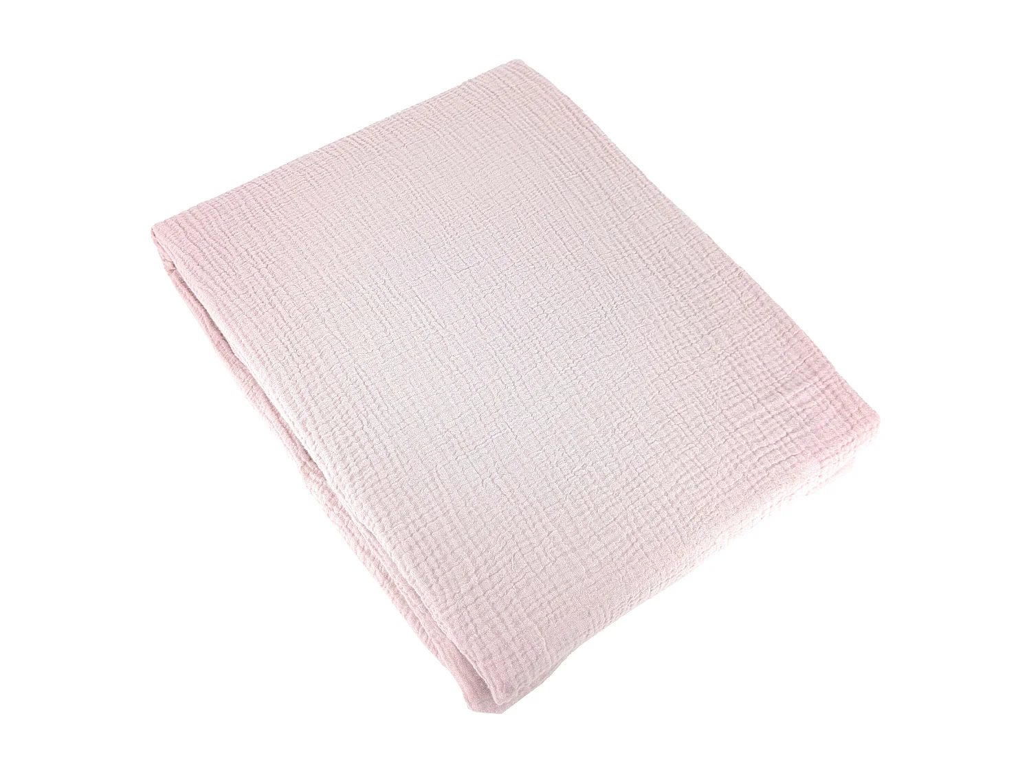 Parure de lit 140x200 cm double gaze de coton GAZGAZ rose 2 pièces
