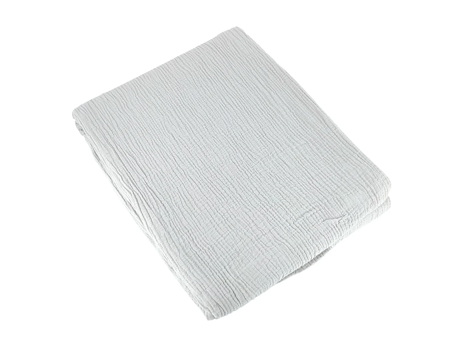 Parure de lit 260x240 cm double gaze de coton GAZGAZ gris 3 pièces