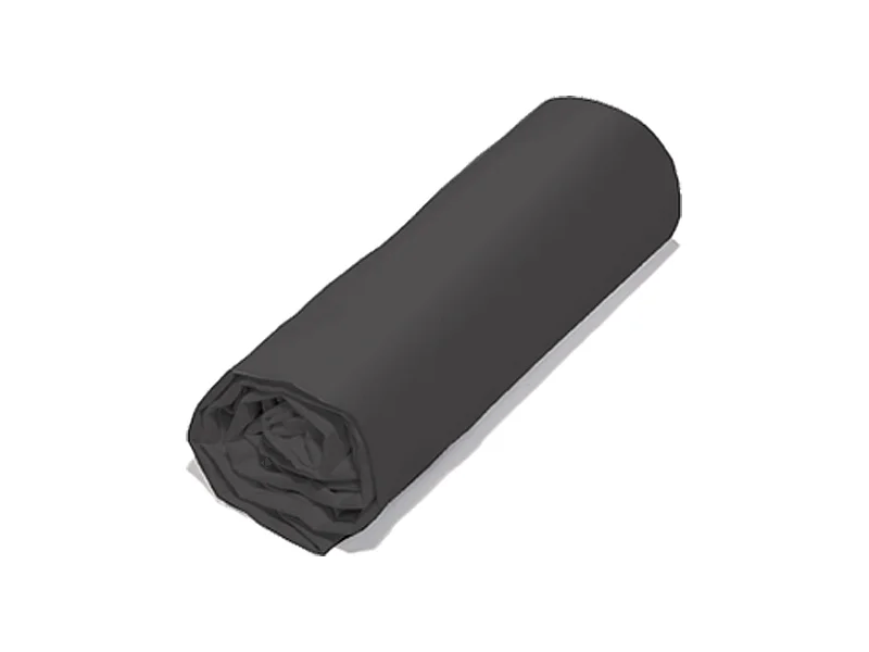 Drap housse 90x190 cm polyester microfibre LAGO noir magnet bonnet 23 cm