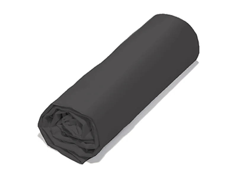 Drap housse 90x190 cm polyester microfibre LAGO noir magnet bonnet 23 cm