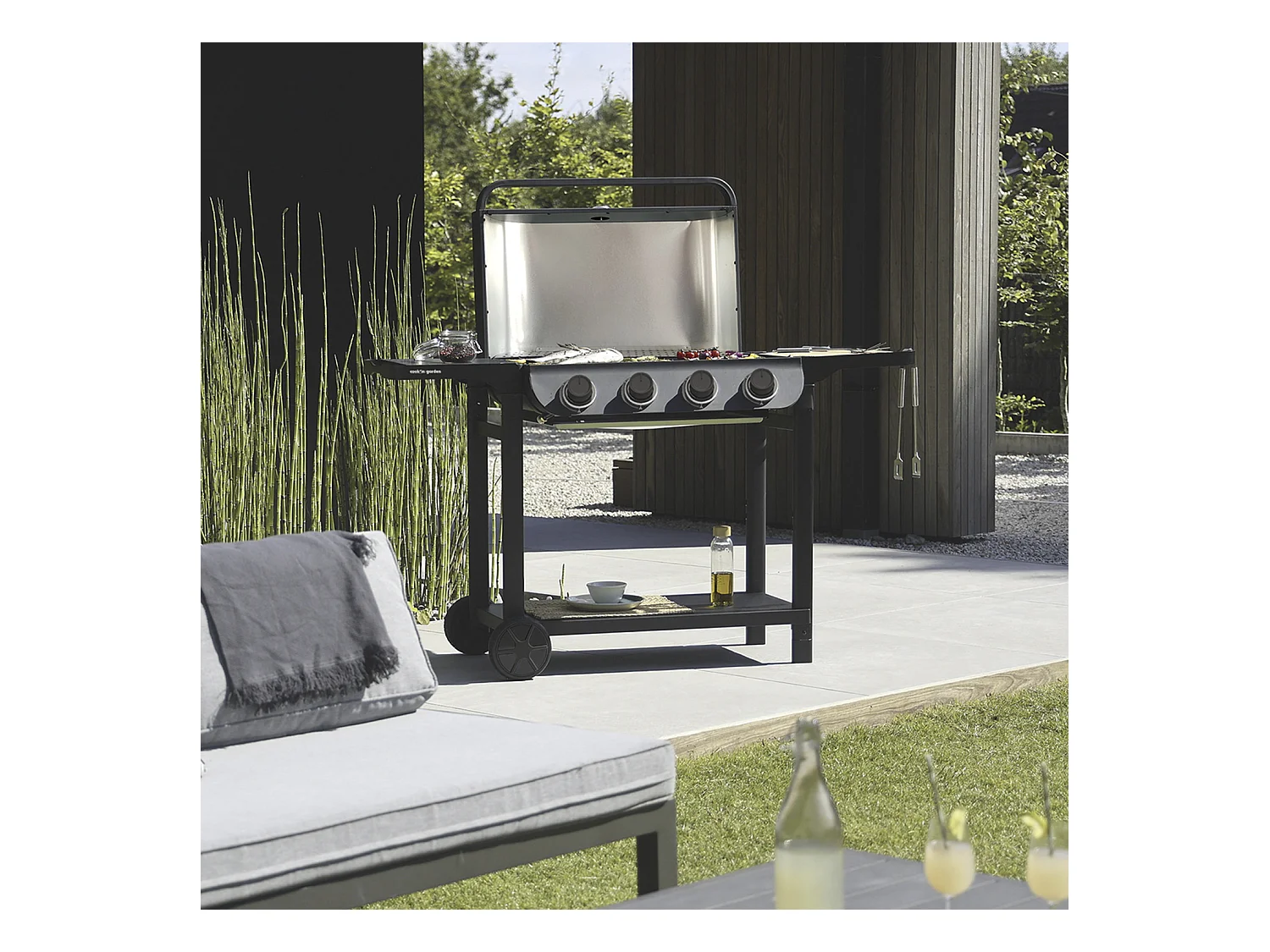 Barbecue gaz FLAVO 76 SC sur chariot - COOK'IN GARDEN