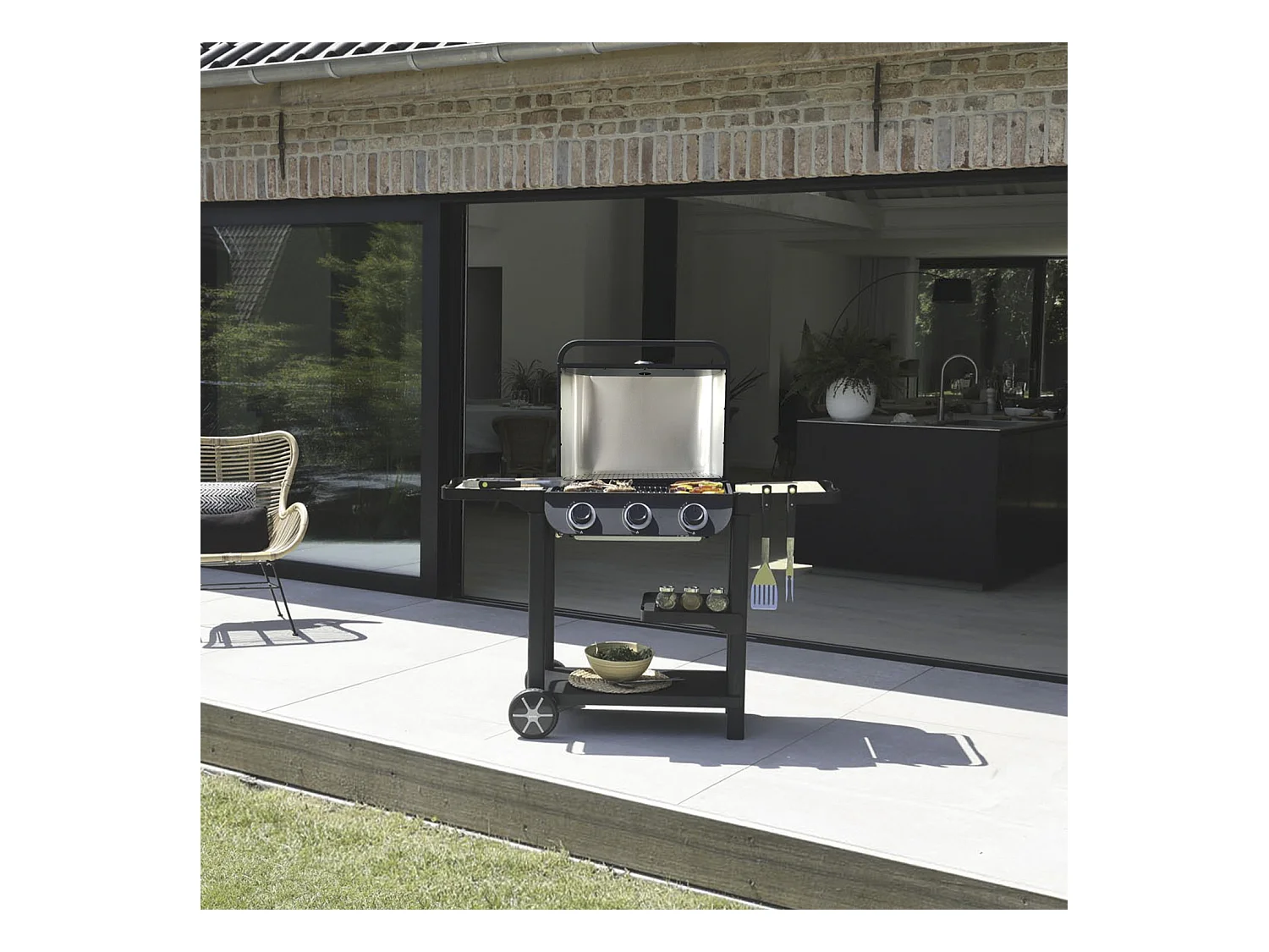 Barbecue gaz FLAVO 60 SC sur chariot - COOK'IN GARDEN