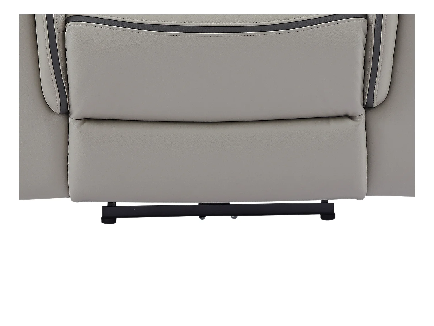 Sillón relax eléctrico de cuero gris claro ADELIO