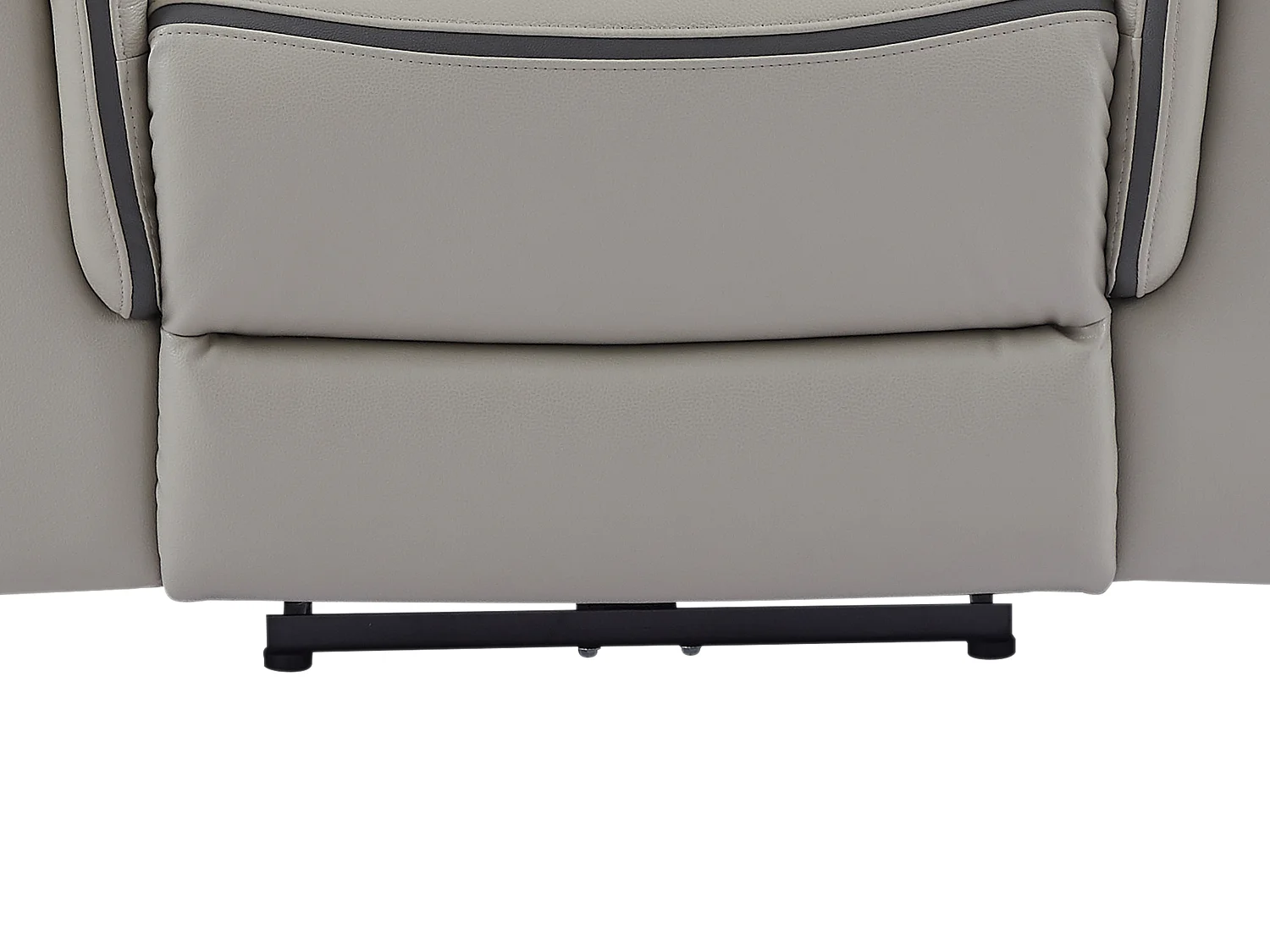 Elektrisk vilofåtölj i ljusgrått läder ADELIO