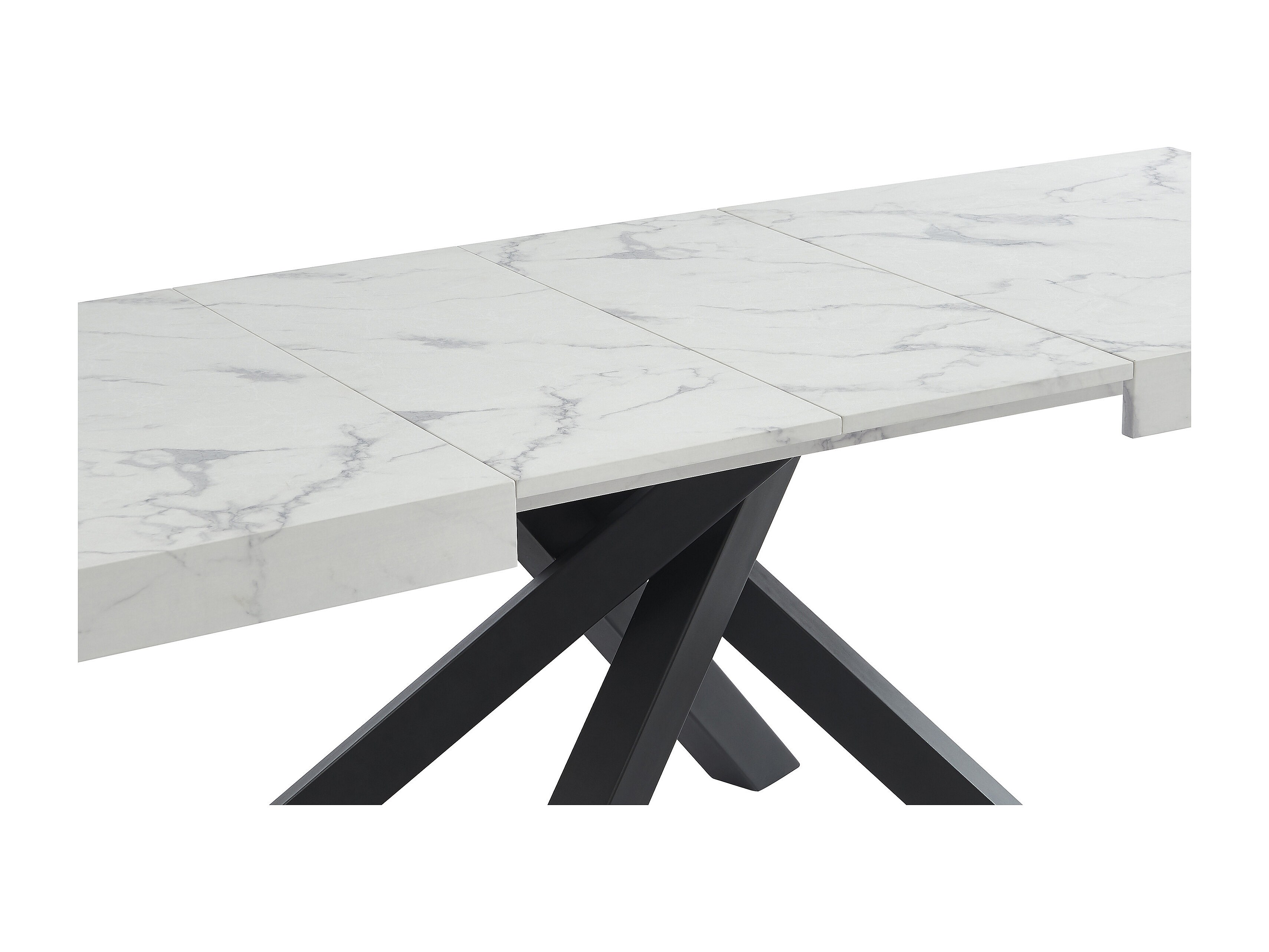 Table à Manger Rectangulaire 6 Personnes [en.casa] - Plateau Effet Marbre Blanc, Pieds Dorés, 180x80x75 Cm - Stable, Facile à Assembler