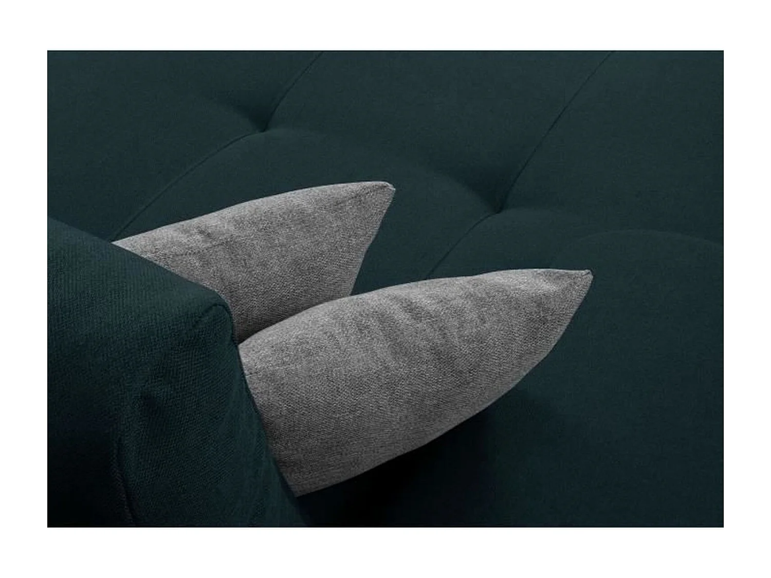 Hoekslaapbank omkeerbaar met opbergruimte - Blauwe stof - L 289 x B 94/188 x H 88 cm