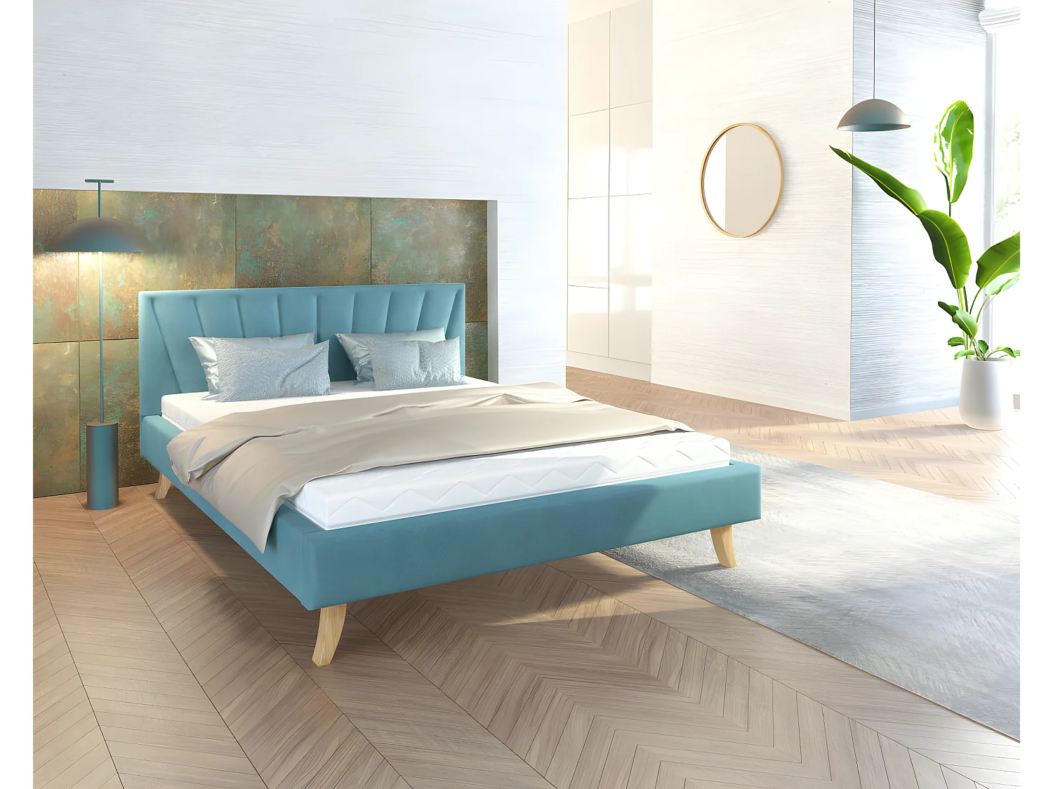 LIT DOUBLE HEAVEN 140x190 Azur