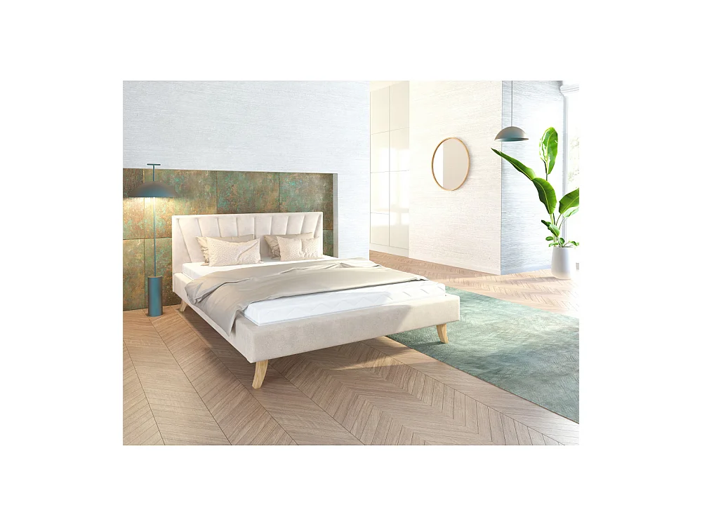 LIT DOUBLE HEAVEN 140x190 Crème