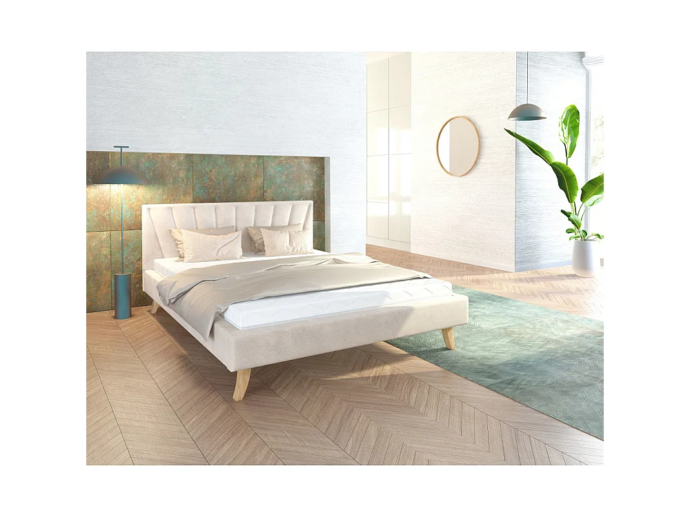 LIT DOUBLE HEAVEN 140x190 Crème