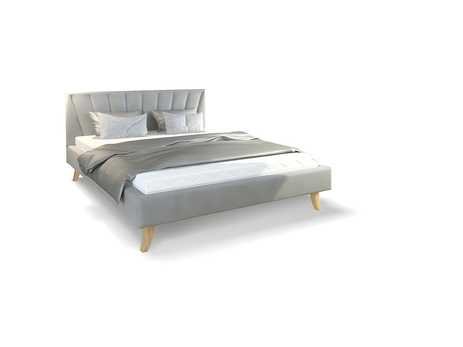 LIT DOUBLE HEAVEN 140x190 Gris clair