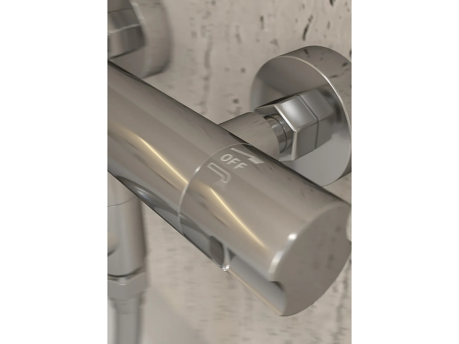 Mitigeur thermostatique de baignoire mural Chromé - Corbeau