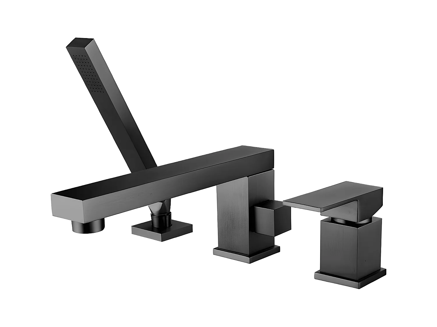 Mitigeur bain-douche 3 trous sur plage Gun métal - Sirius