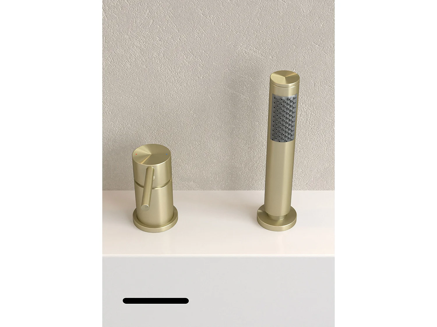 Mitigeur de bain sur plage 3 trous Doré brossé - Corbeau