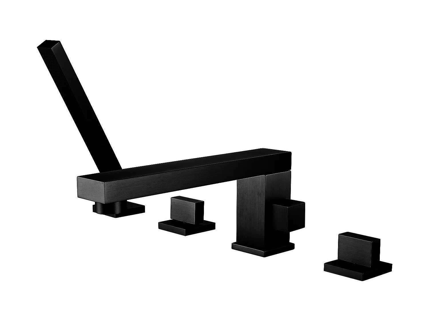 Robinet mélangeur bain-douche sur plage 4 trous Noir - Sirius