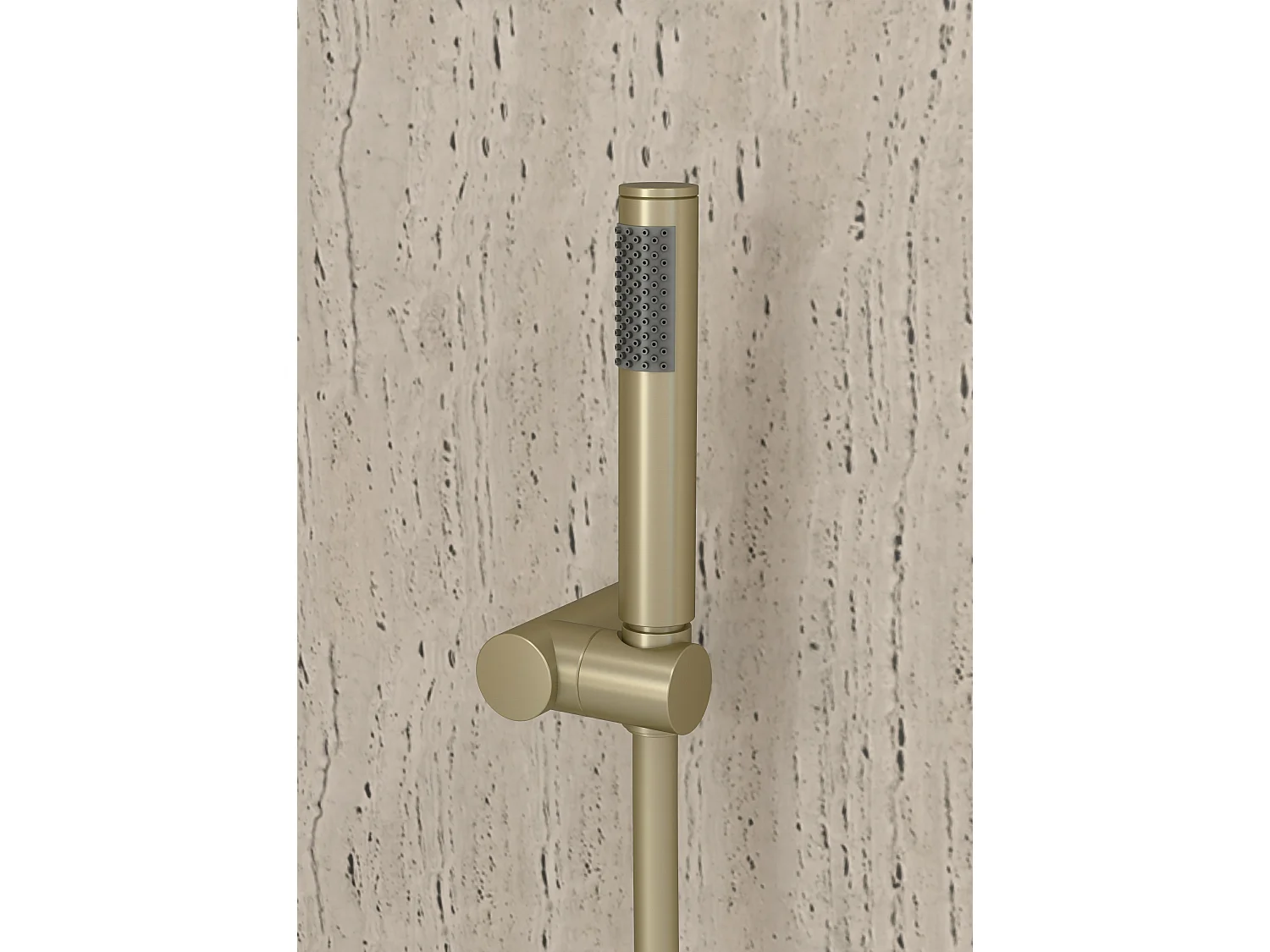 Mitigeur thermostatique de baignoire mural Doré brossé - Corbeau