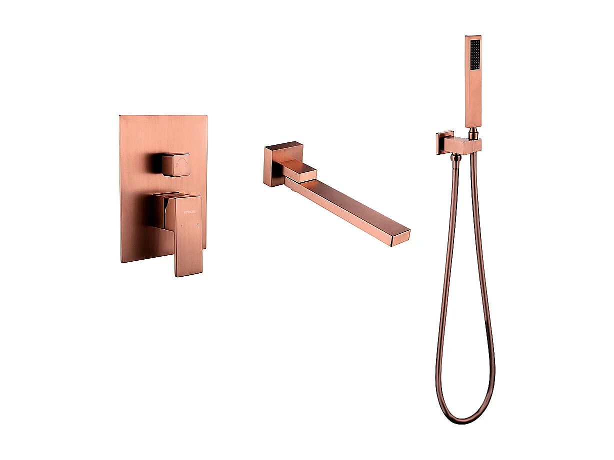 Mitigeur de baignoire à encastrer Or rose brossé - Sirius