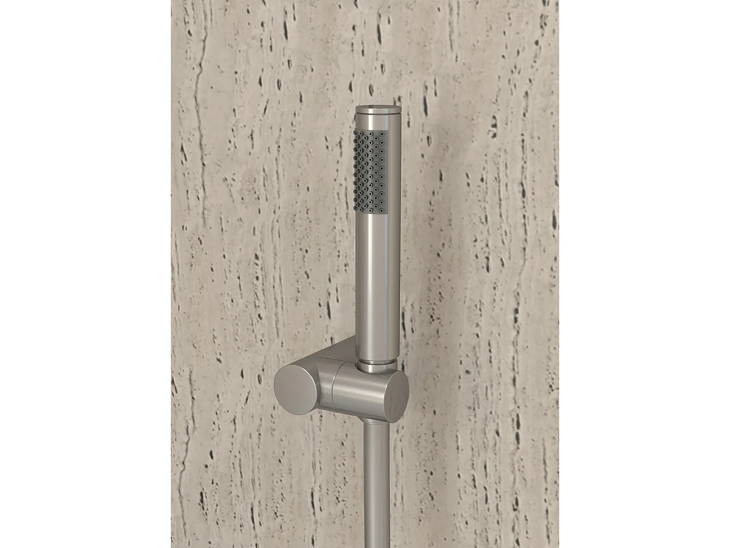 Mitigeur thermostatique de baignoire mural Nickel brossé - Corbeau