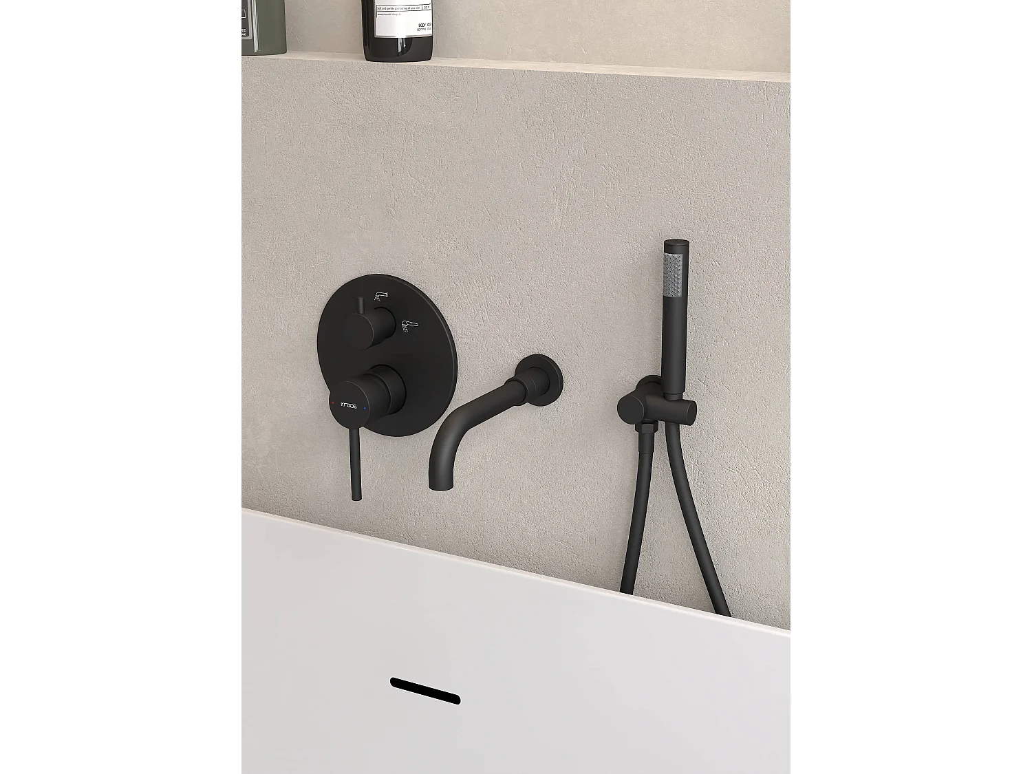 Robinet mitigeur de baignoire à encastrer Noir - Corbeau