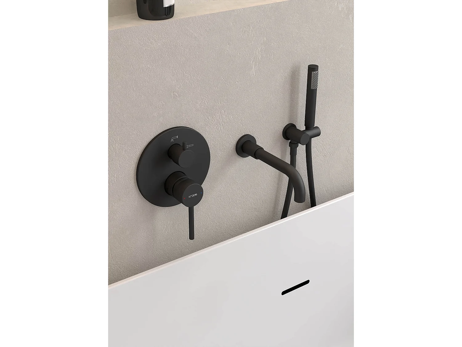 Robinet mitigeur de baignoire à encastrer Noir - Corbeau