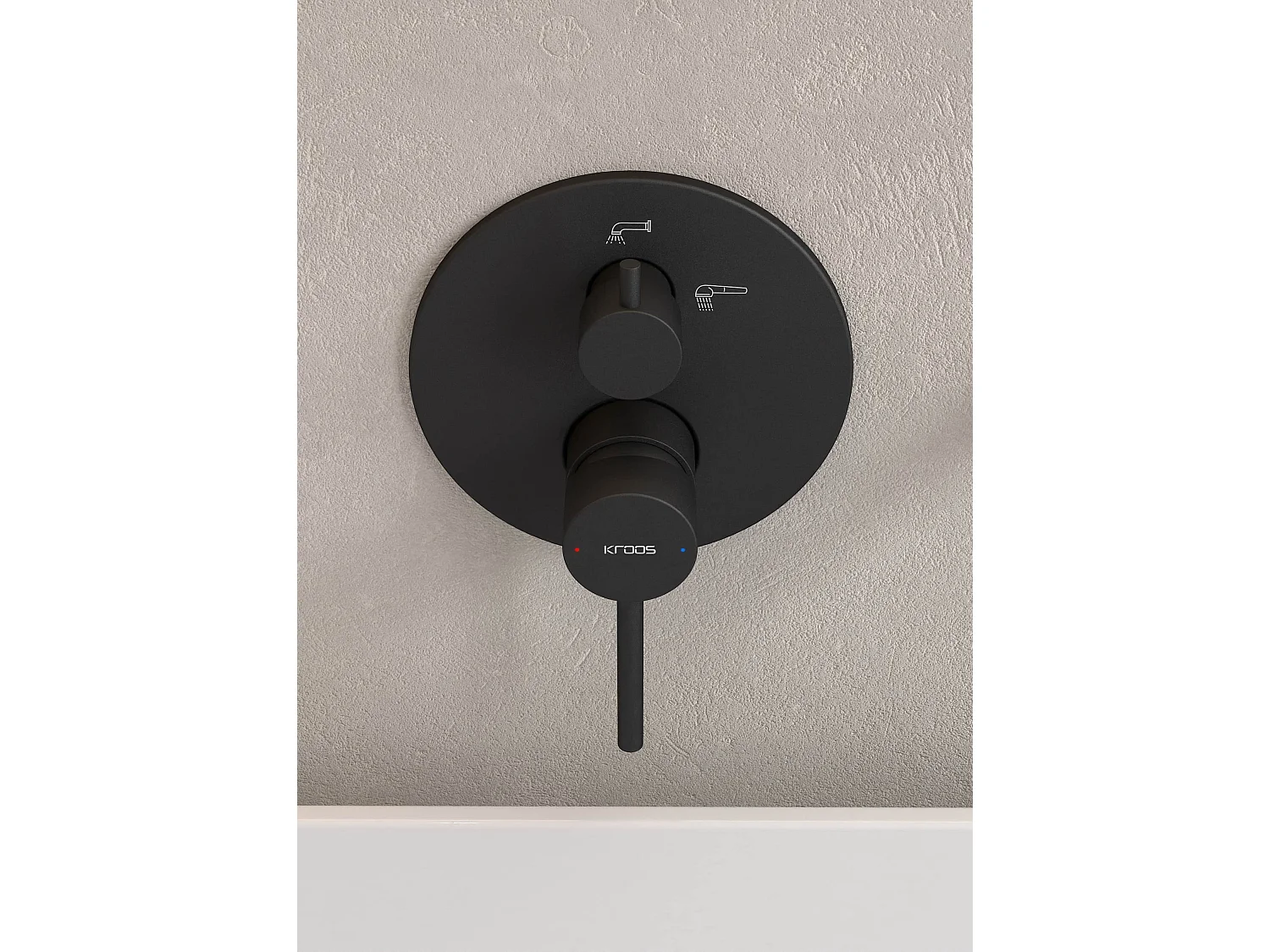 Robinet mitigeur de baignoire à encastrer Noir - Corbeau