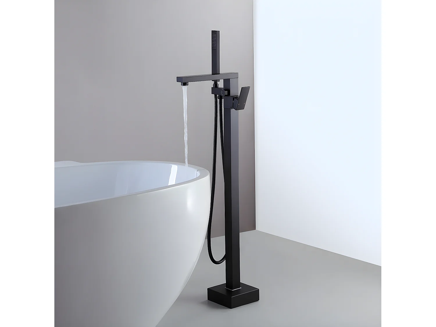 Mitigeur bain-douche monocolonne Noir - Sirius