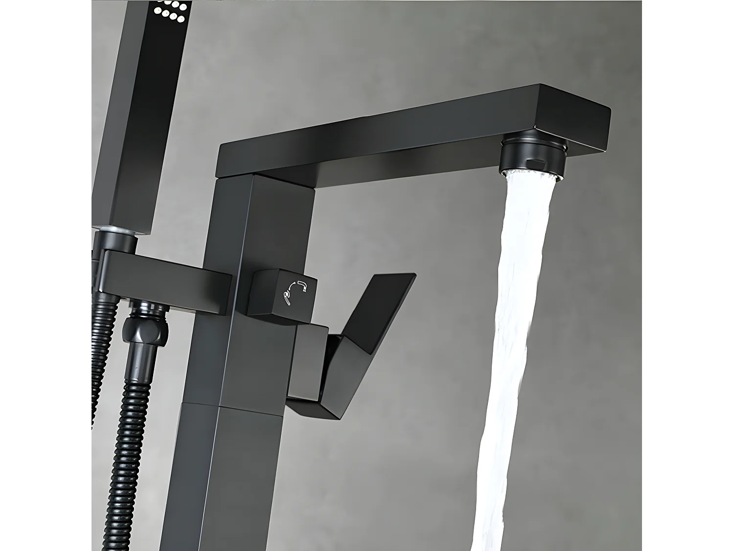 Mitigeur bain-douche monocolonne Noir - Sirius