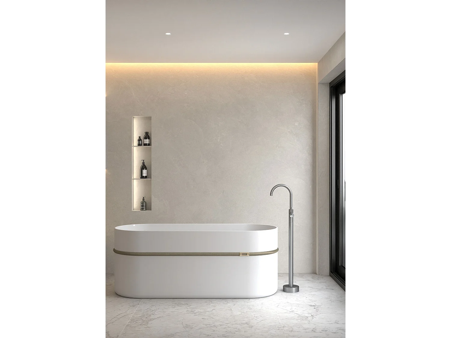 Robinet mitigeur bain monocolonne Gun métal - Corbeau