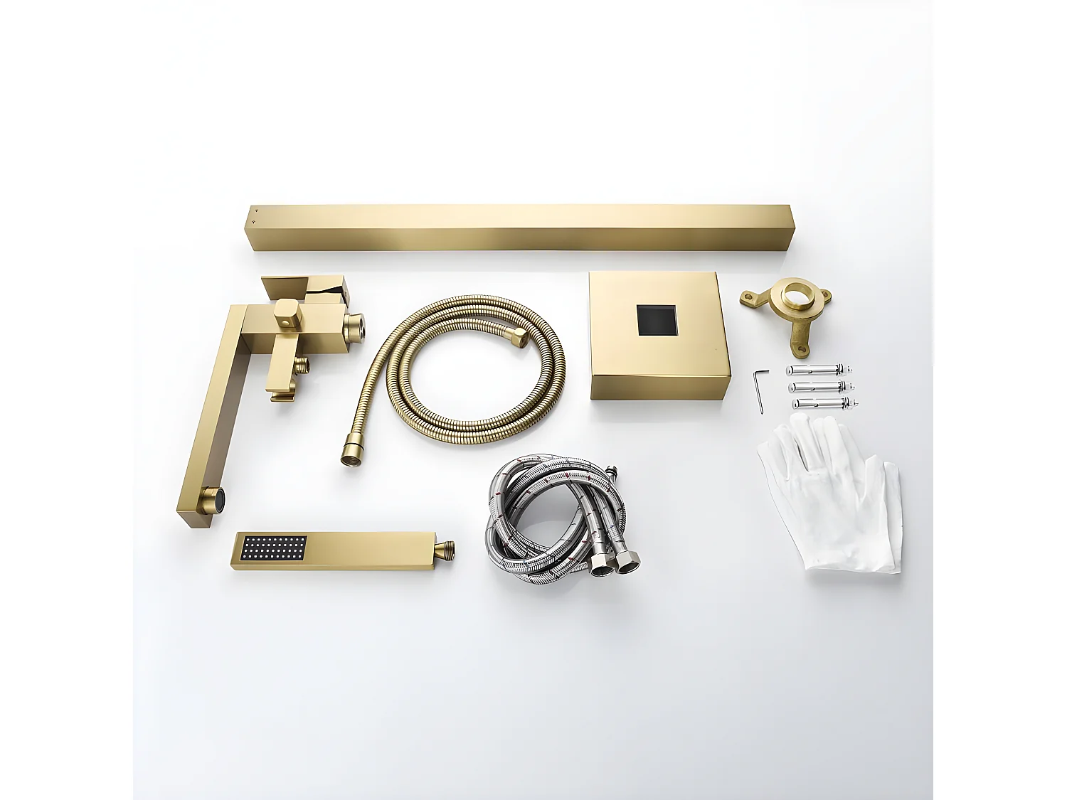 Mitigeur bain-douche monocolonne Doré brossé - Sirius