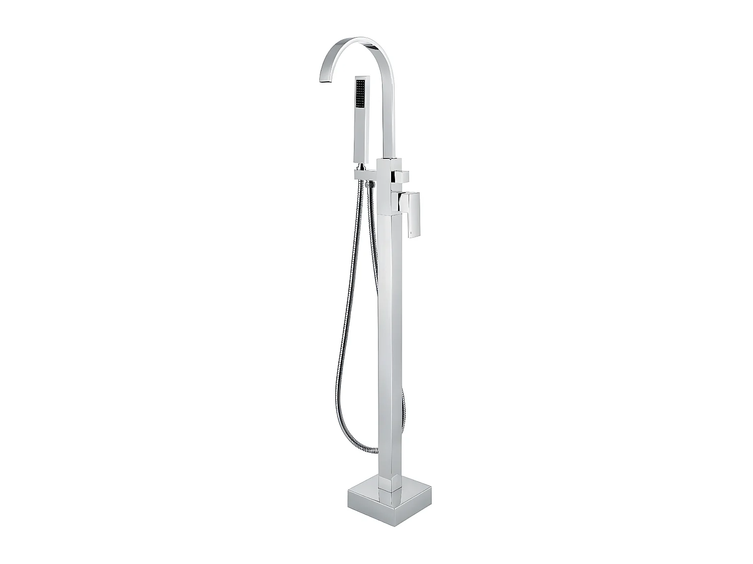 Robinet mitigeur de bain & douche au sol - Chromé