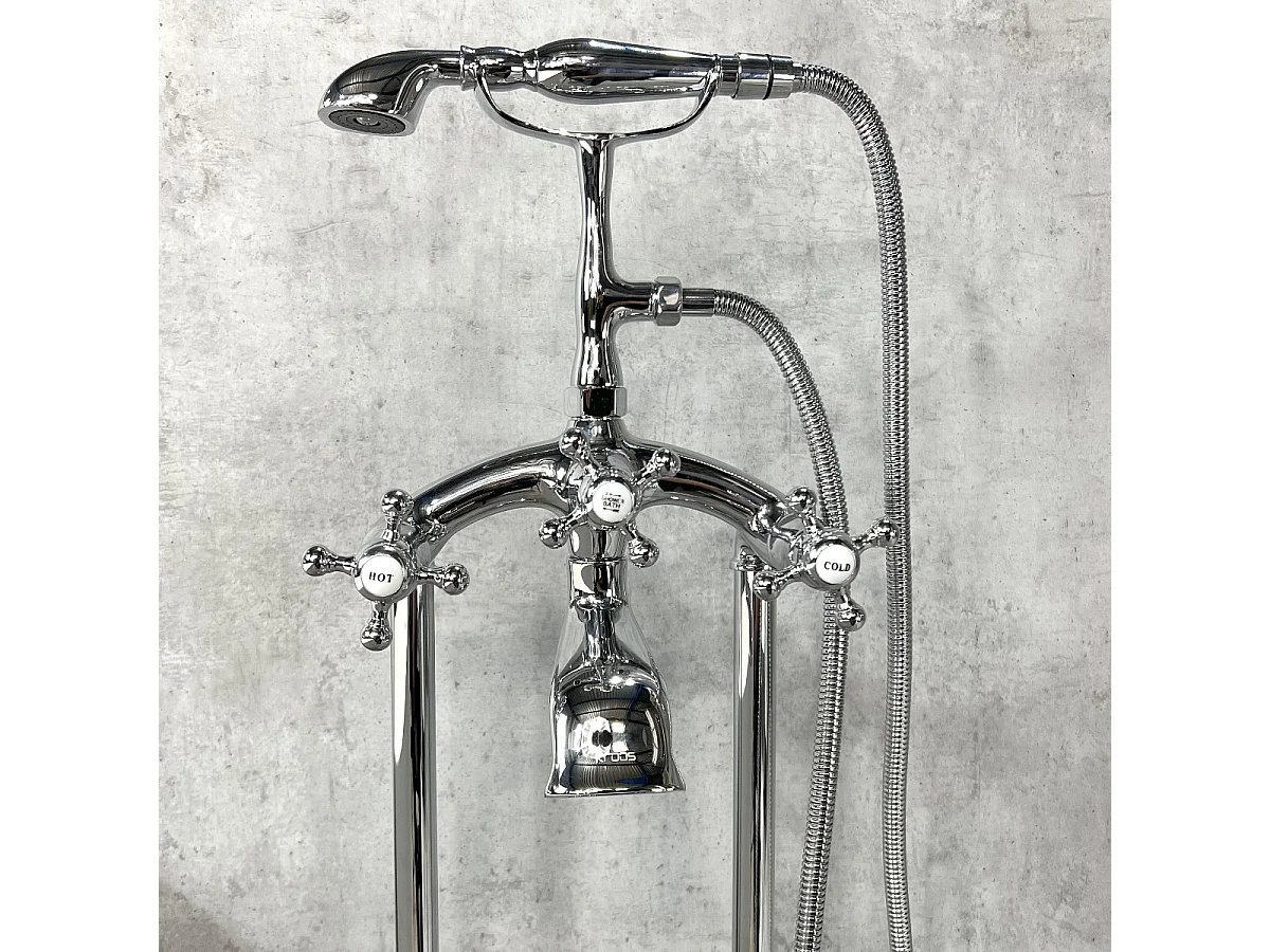 Robinet mélangeur de bain sur pied Chromé - Maddalena