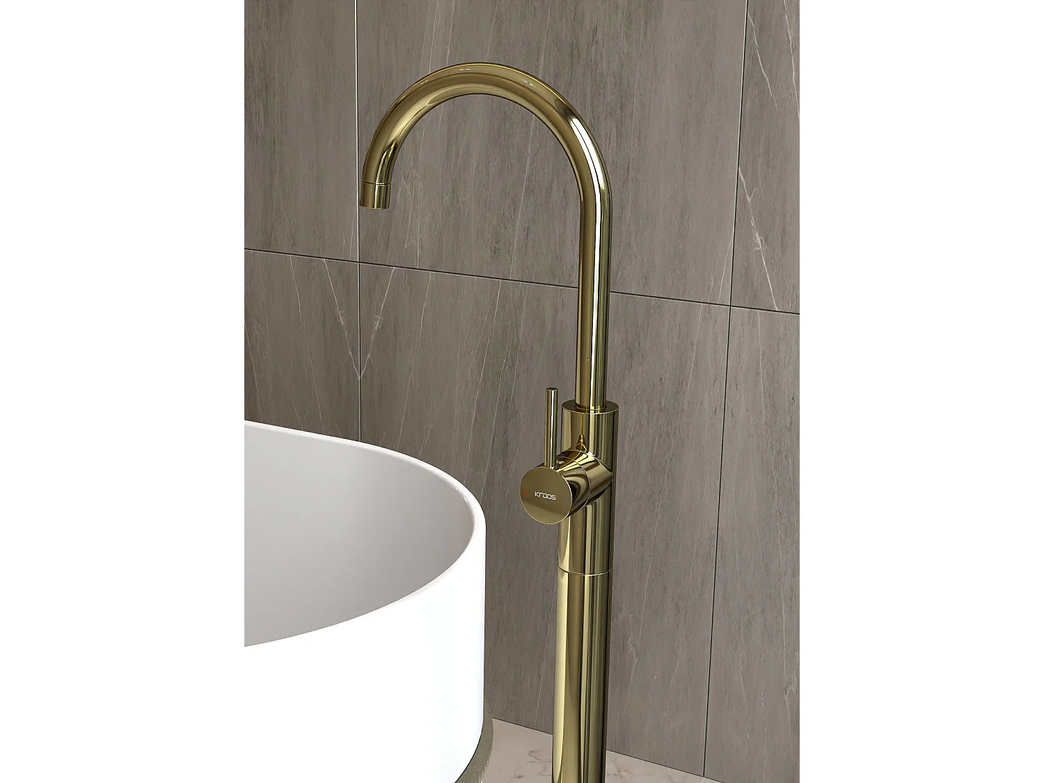 Robinet mitigeur bain monocolonne Doré - Corbeau